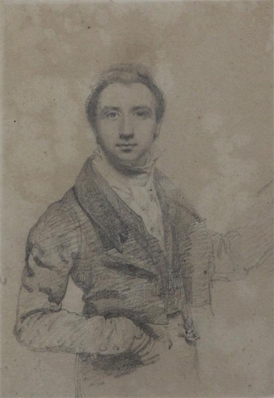 Henry Wyatt (1794-1840) A self portrait, largest 7.25 x 4.5in.